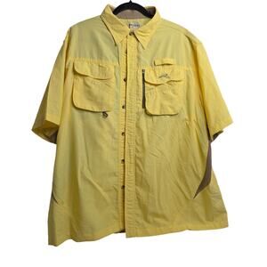 Natural Gear, Yellow Button Up Outdoors/Fisherman Shirt, Men's XL
